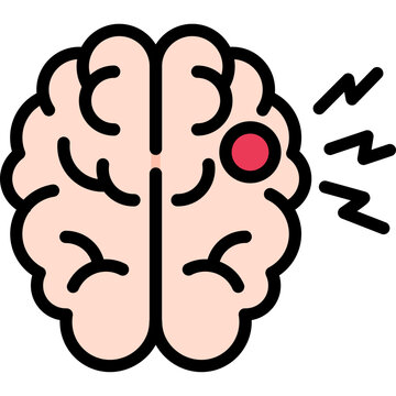Cerebrovascular disease filled outline icon. For presentation, graphic design, mobile application, web design, infographics or UI.