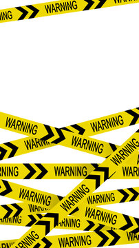 Vertical warning tape  as a decorative safety element. Suitable for caution messages, restricted areas, crime scene themes, hazard notices, posters, and graphic design projects.