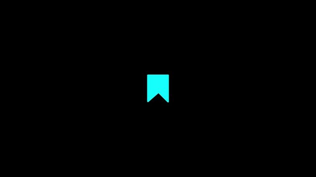 Bookmark Save Icon Animation for Mobile App and Web UI. Clean User Interface Motion Graphics in