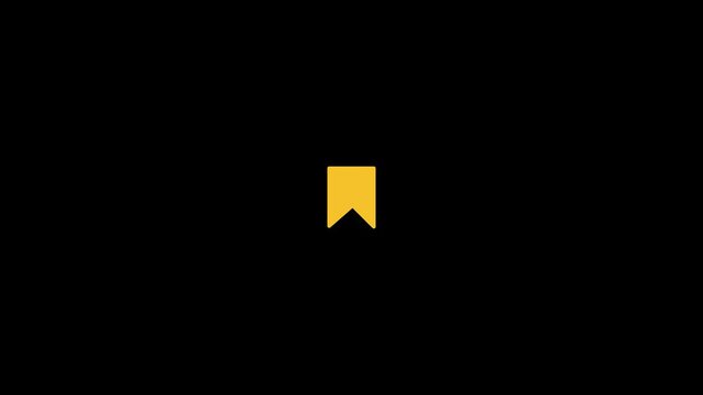 Bookmark Save Icon Animation for Mobile App and Web UI. Clean User Interface Motion Graphics in