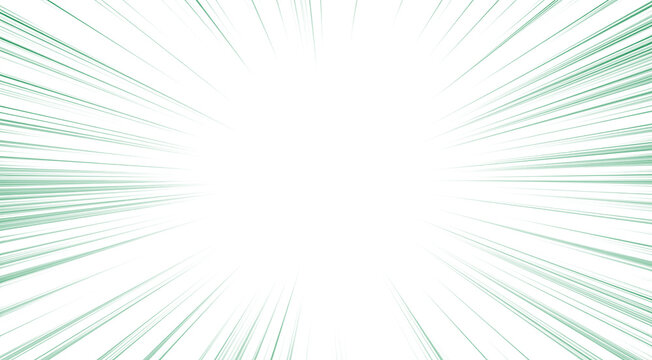 Green Comic Speed Burst with Radial Zoom Motion and Dynamic Energy Background Design