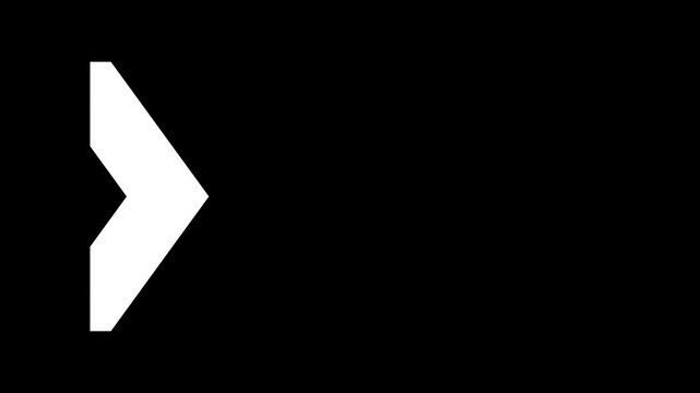 Right directional arrow looping animation. Animated arrows for the overlay video layer