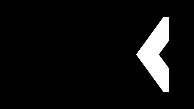 Left directional arrows looping animation. Animated arrows for the overlay video layer