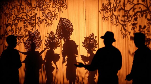 Wayang Kulit shadow puppet performance