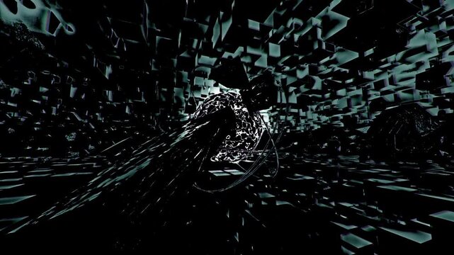 Monochrome Glitch Montage Core 4K Seamless VJ Loop