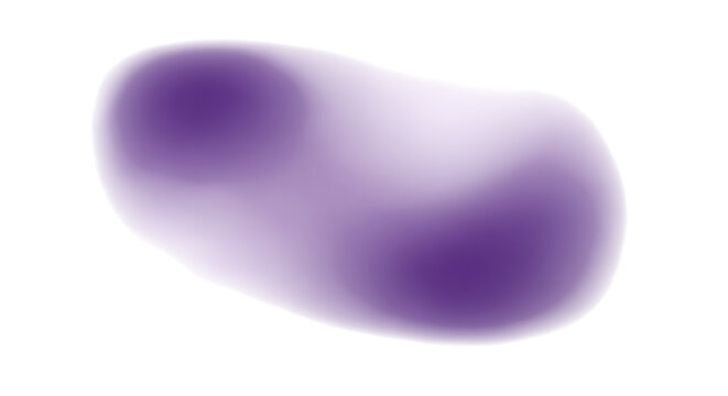 Soft purple abstract organic blob shape with smooth gradient fill isolated on transparent background