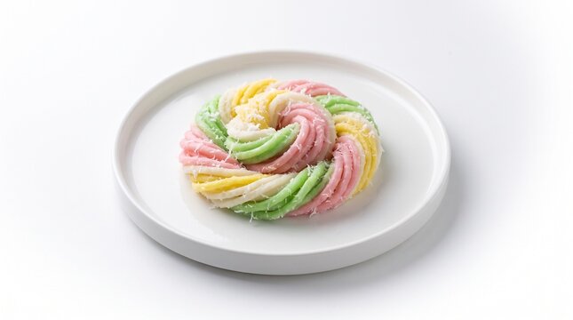 Getuk Lindri Cassava - High quality food photography of Colorful traditional cassava
cake Getuk Lindri