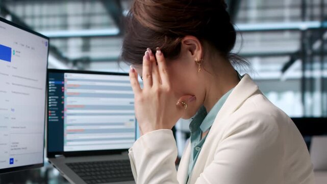 Corporate Employee Feeling Stressed And Tired