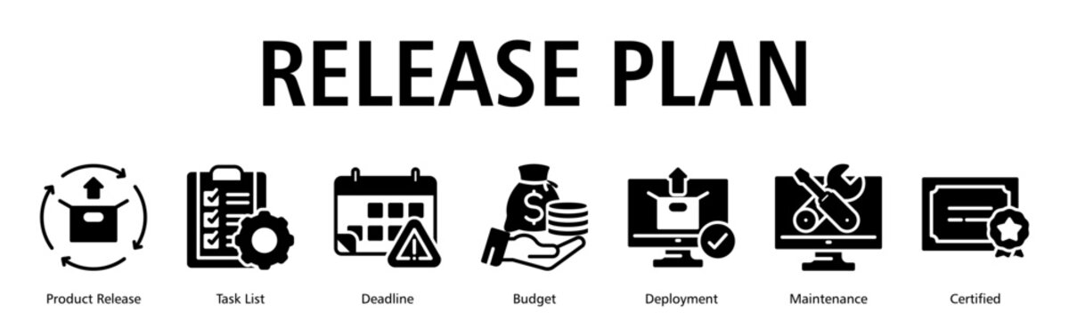 Release Plan Web Banner web banner icon vector illustration