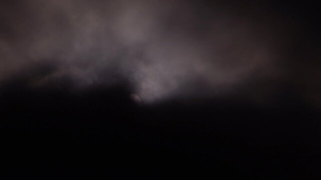 Partial Solar Eclipse of June 10 2021 Visible Through Clouds