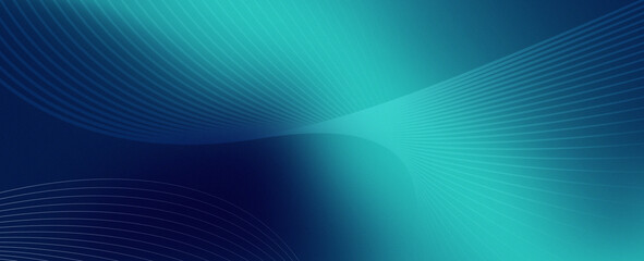 Obraz premium Abstract Blue Gradient Background with Floating White Wavy Lines
