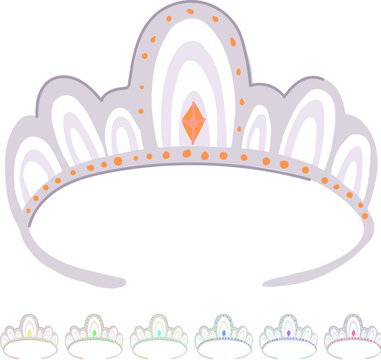 elegant tiara bridal cartoon. sparkle jewelry, royal ceremony, accessory fashion elegant tiara bridal sign vector