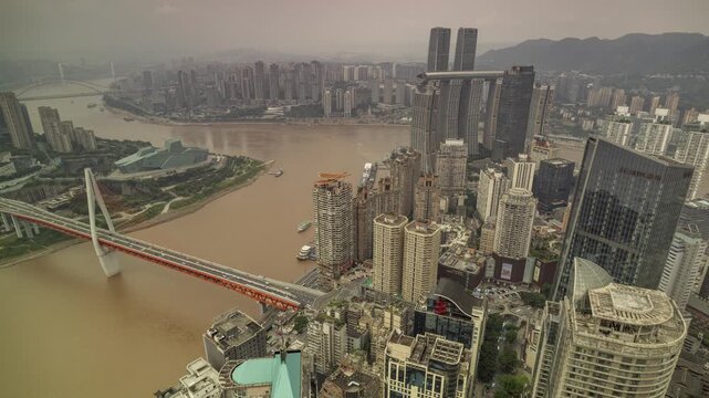 Chongqing cyberpunk city skyline