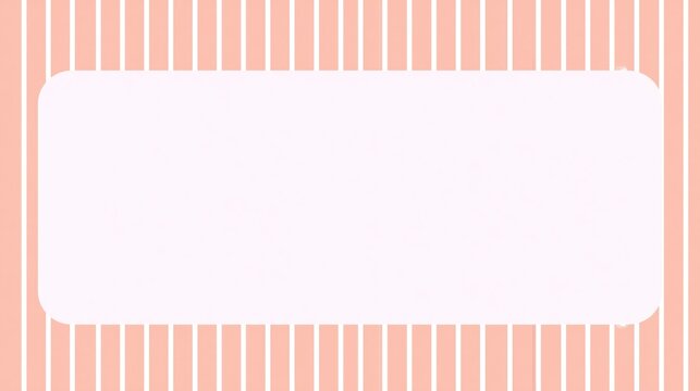 Peach vertical stripes with rounded white frame.