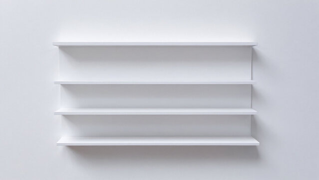 Modern Artwork - Minimalist Slat Shelves