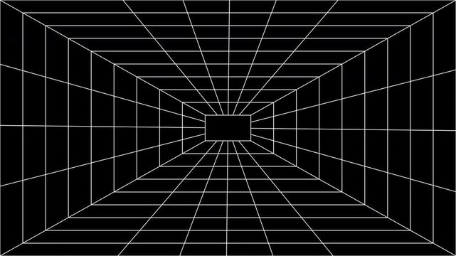 Dark Infinite 3D Grid Background Animation Loop