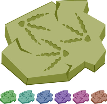 bone fossil cartoon. archaeology strata, geology ambergris, ammonite ichthyosaur bone fossil sign vector