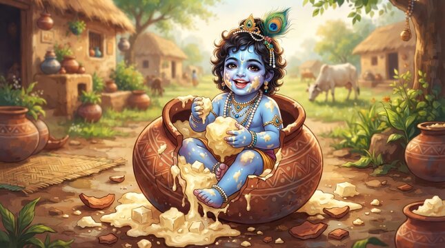 Little krishna butter krishna janmashtami krishna hinduism krishna butterball