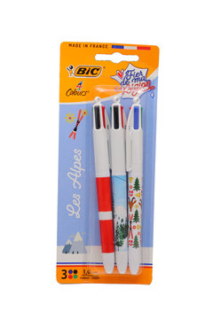 Packaging de 4 stylos 4 couleurs de Bic