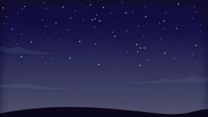 Fototapeta premium 静かな夜空と控えめに星が輝くシンプルで美しい背景素材 Simple and Peaceful Night Sky Background with Subtle Stars