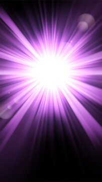 Blue Bright Lens Flare Effect, Amoled Wallpaper Background, Vector Illustration
