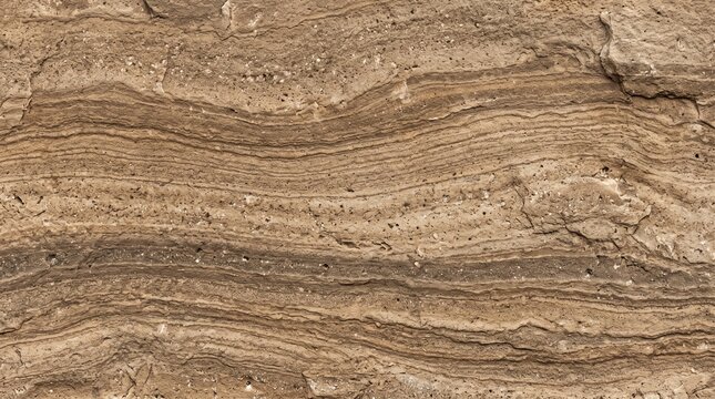 A horizontal taupe rammed-earth texture tile features a grainy surface with subtle horizontal banding and natural variations in brown and beige tones for a minimalist background.