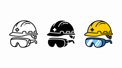 Fototapeta premium Construction_safety_gear_icons_
