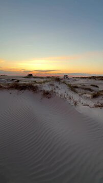 summer evening at the North Sea beach in Sankt Peter Ording