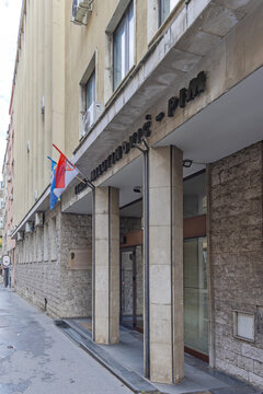 Entrance to Pim Company Ivan Milutinovic in Belgrade Serbia