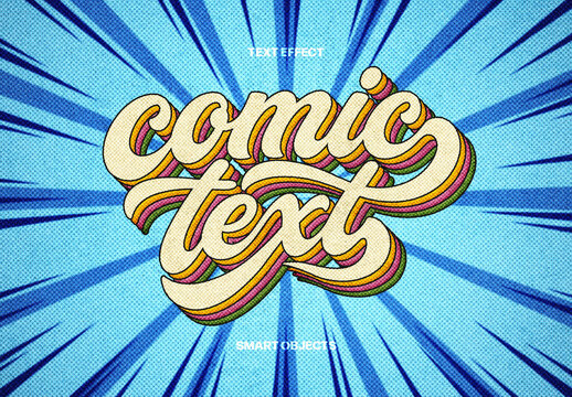 Comic Text Effect For Poster And Branding Design