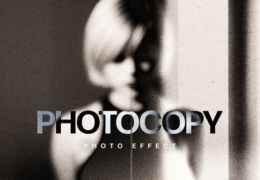 Photocopy Scan Photo Effect For Poster And Social Media Design