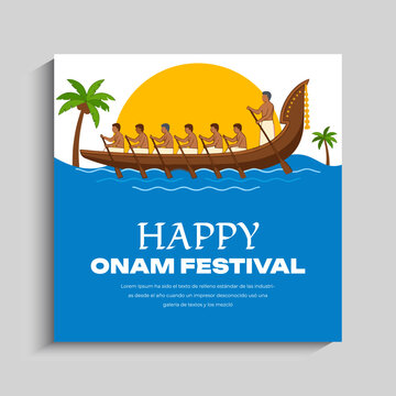 Happy Onam Festival social media Instagram post banner template