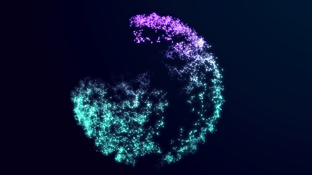 Future-proof internet infrastructure and big data visualization via digital streaming. 3D rendering.