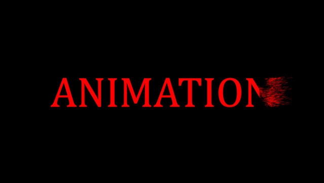 Typography design modules project red animation letter parameters alongside exploding particle streams. Professional video production training toolkits integrate this custom typography design.