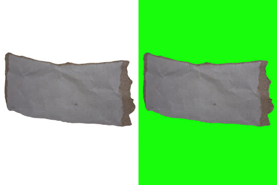 Ancient stone tablet with worn edges isolated on transparent background