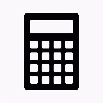 calculator isolated on white