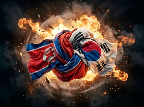 Political analysis, and geopolitical of North Korea and South Korea. Conflict, geopolitical tensions on the Korean Peninsula, historical division, peace negotiations, diplomacy, and the complex relate