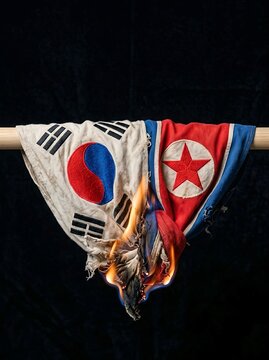 Political analysis, and geopolitical of North Korea and South Korea. Conflict, geopolitical tensions on the Korean Peninsula, historical division, peace negotiations, diplomacy, and the complex relate