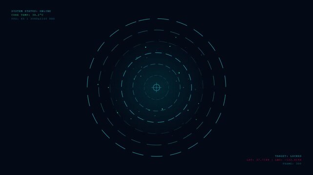 Modern digital HUD interface. Futuristic data visualization with glowing tech elements.