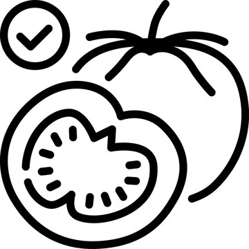 Tomatoes outline icon. For presentation, graphic design, mobile application, web design, infographics or UI.