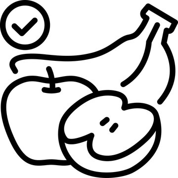 Fruit outline icon. For presentation, graphic design, mobile application, web design, infographics or UI.