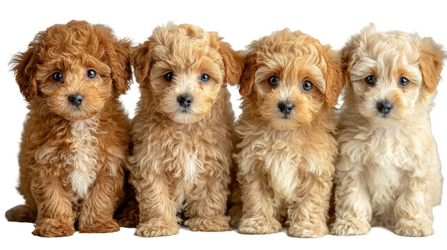 Poodle puppy isolated on transparent background png