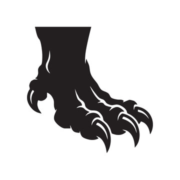 Black dragon claw footprint vector illustration Vector
