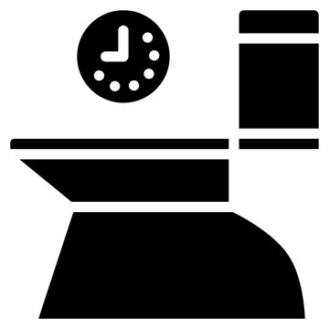 Avoid Spending too much time on the toilet solid icon. For presentation, graphic design, mobile application, web design, infographics or UI.
