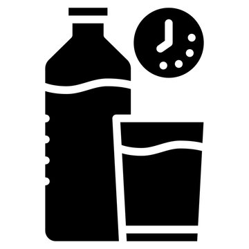 Drink enough water solid icon. For presentation, graphic design, mobile application, web design, infographics or UI.