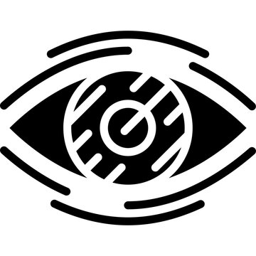 Blurry vision solid icon. For presentation, graphic design, mobile application, web design, infographics or UI.