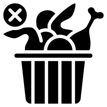 Avoid eating high-fat foods solid icon. For presentation, graphic design, mobile application, web design, infographics or UI.