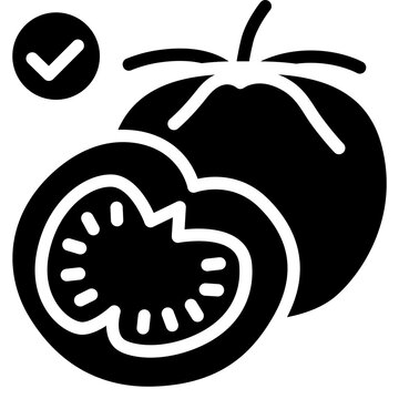 Tomatoes solid icon. For presentation, graphic design, mobile application, web design, infographics or UI.