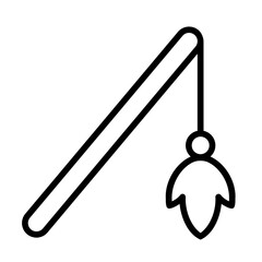 Cat Teaser Wand Line Icon © JuneDesign