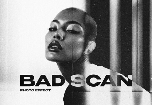 Bad Scan Photo Effect For Poster And Social Media Design